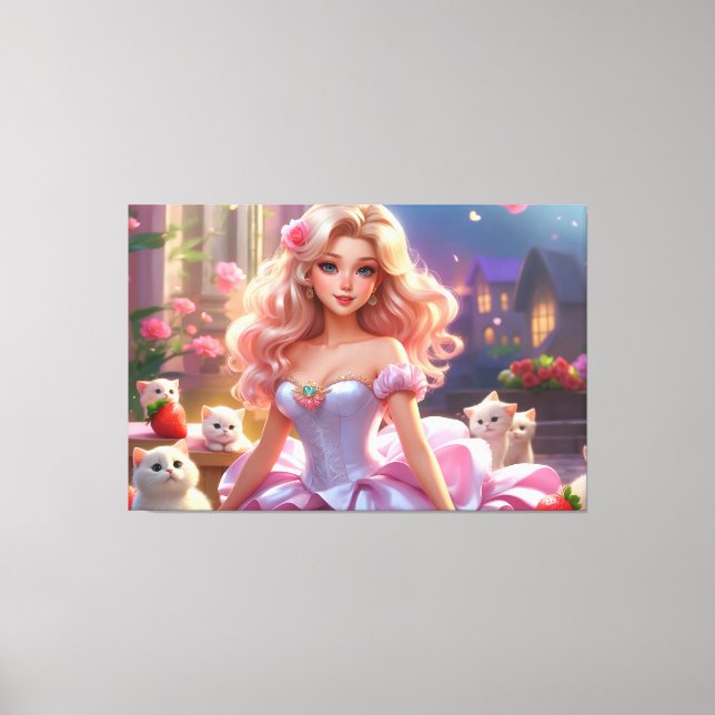 Princess Stretched Canvas Print Leinwanddruck (Vorderseite)