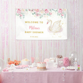 Princess Swan Baby Dusche Empfang Banner