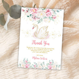 Princess Swan Baby Shower Dankeskarte