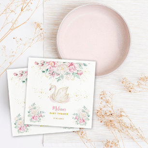 Princess Swan Baby Shower Serviette