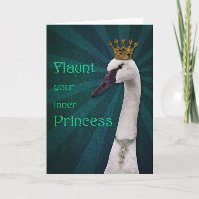 Princess Swan Greeting Card Karte (Vorderseite)