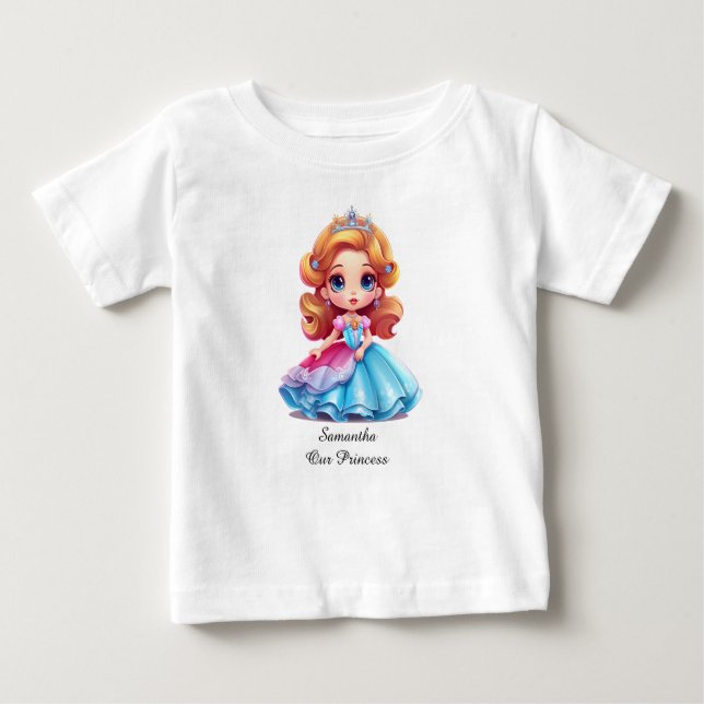 Princess-T - Shirt mit bearbeitbarem Text (Vorderseite)