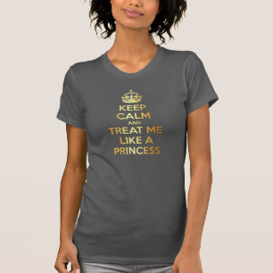 Princess tank top with golden text