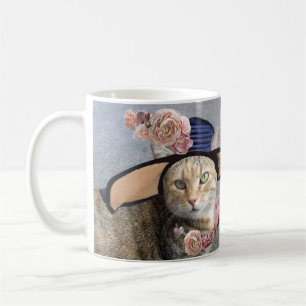 PRINCESS TATUS CAT,ELEGANTE GROSSE DIVA HAT UND RO KAFFEETASSE
