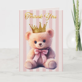 Princess Teddy Bear Dankeskarte