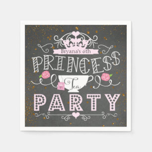 PRINCESS TEE PARTY Chalkboard Party Serviette