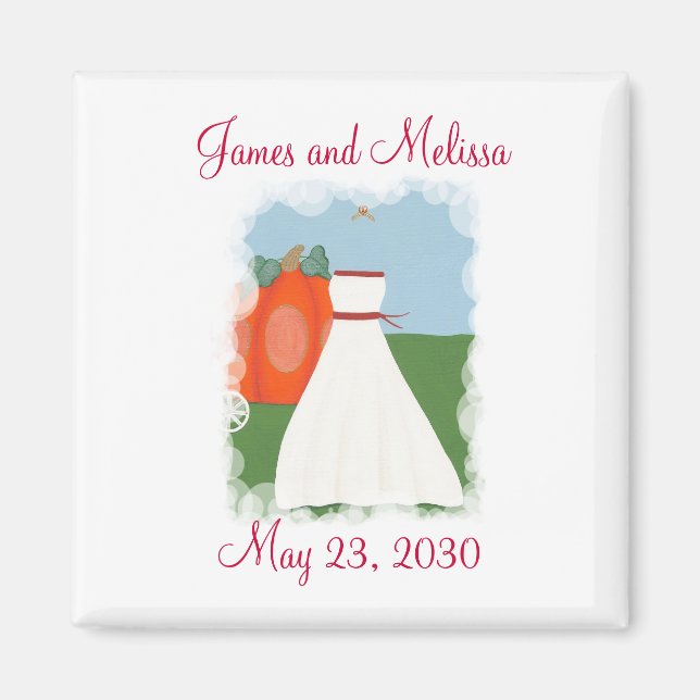 Princess Themed Save the Date Hochzeitsmagnete Magnet (Vorne)