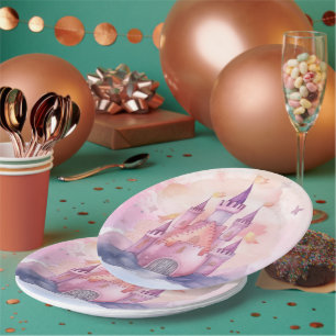 Princess-Themenpapier zum Geburtstag Pappteller