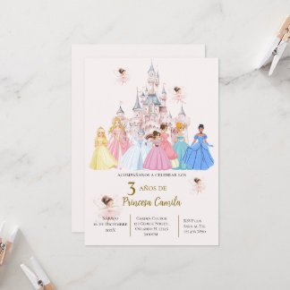 Princess Third Birthday Invitation at Her Castle Einladung