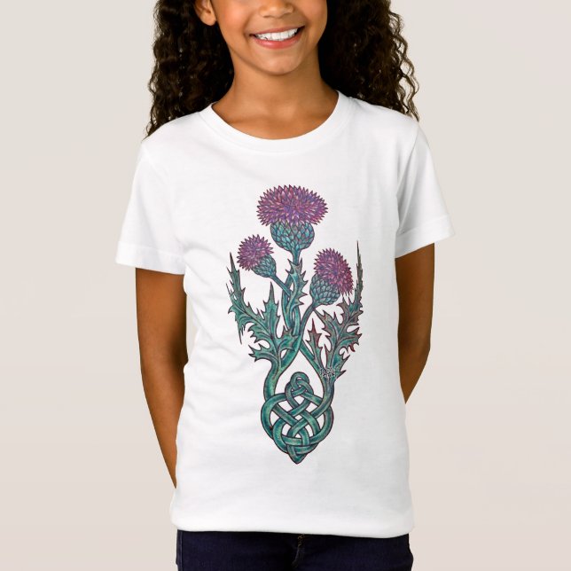 Princess Thistle Celtic Knot T-Shirt (Vorderseite)