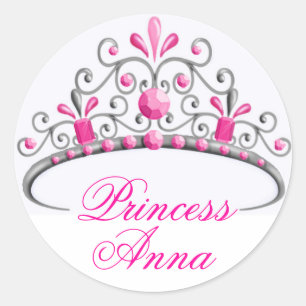 Princess Tiara Birthday Stickers