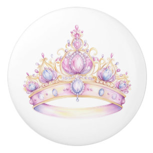 Princess Tiara Girls Keramik Knob Keramikknauf