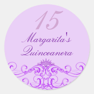 Princess Tiara Lila Quinceanera Sticker