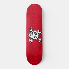 Princess Tiara on Royal Red Skateboard