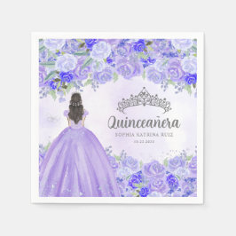 Princess Tiara Quinceanera, Lila Blumenkleid Serviette