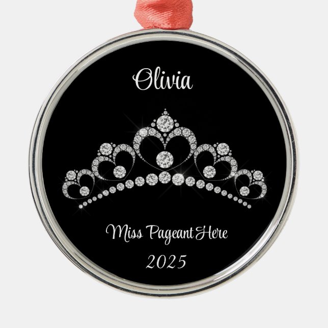 Princess tiara Tree Ornament Aus Metall (Vorne)