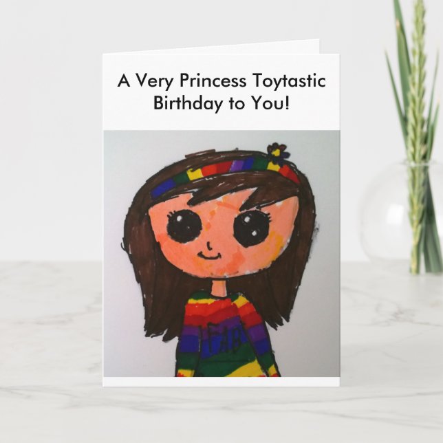 Princess Toytastic Birthday Card Karte (Vorderseite)