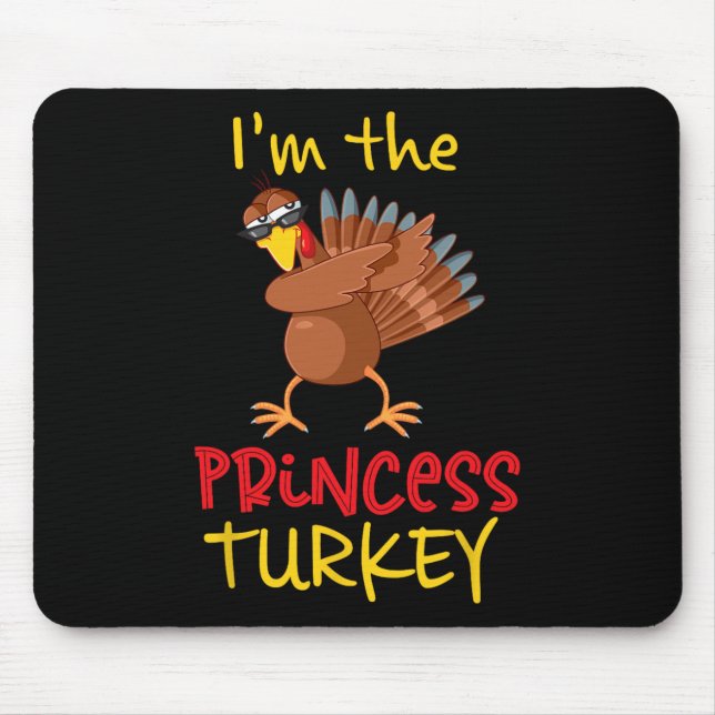 Princess Turkey Matching Family Group Erntedank Mousepad (Vorne)