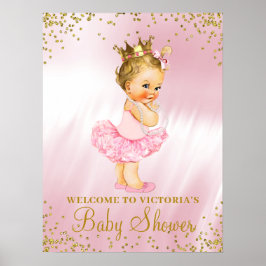 Princess Tutu Baby Dusche Begrüßung Blonde Poster