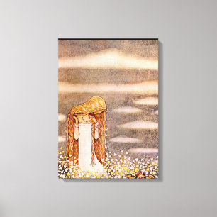 "Princess Tuvstarr" John Bauer Watercolor Leinwanddruck