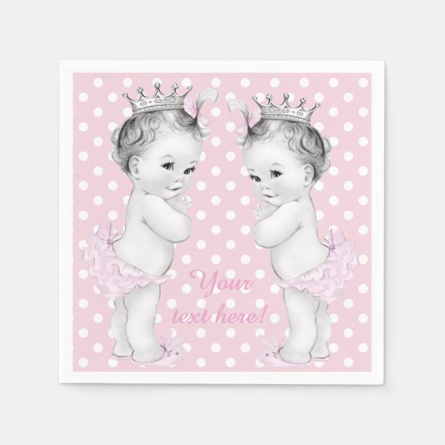 Princess Twin Girl Dusche Serviette (Vorderseite)