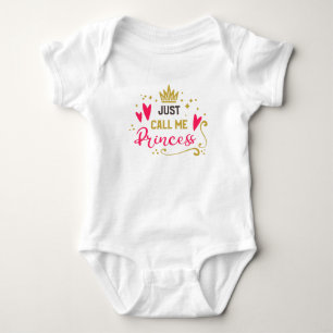 Princess Typografie Pink Girly Baby Glam Gold Strampler