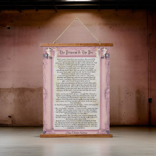 Princess und Pea Story Hans Christlich Andersen Wandteppich Mit Holzrahmen