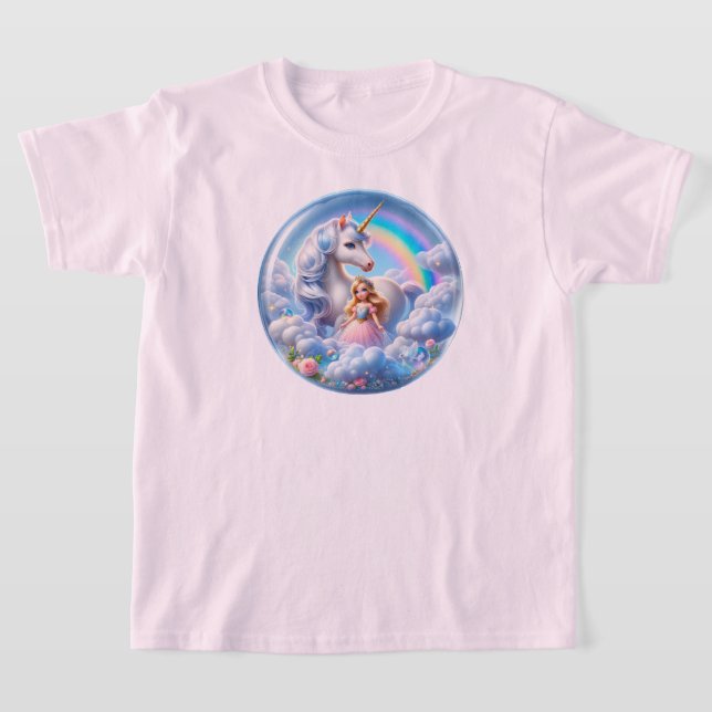 Princess Unicorn Shirt: Regenbogen und Pastelwolke T-Shirt (Ablage )