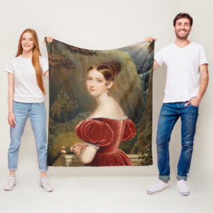 Princess Victoria in blauem Kleid Fleecedecke