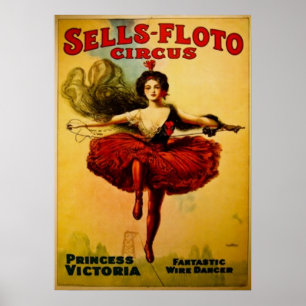Princess Victoria Vintag Circus Poster