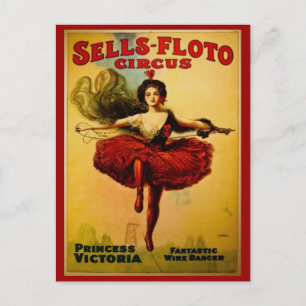 Princess Victoria Vintag Circus Postkarte