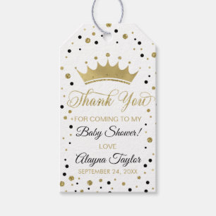 Princess Vielen Dank Tag, Schwarz, Imitat Glitzer Geschenkanhänger