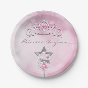 Princess Wand & Crown Silver Pink Party Teller