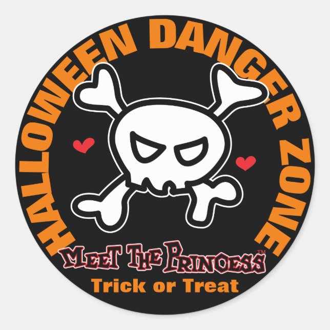 Princess Warning Runder Aufkleber (Vorderseite)