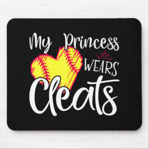 Princess Wears reinigt Softball Mama Vater Basebal Mousepad