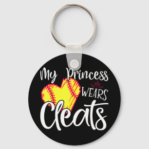 Princess Wears reinigt Softball Mama Vater Basebal Schlüsselanhänger