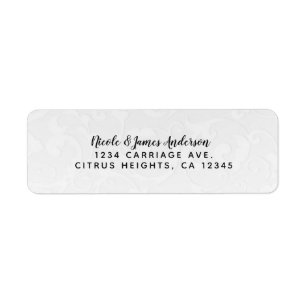 Princess White Damask Storybook Elegante Hochzeit