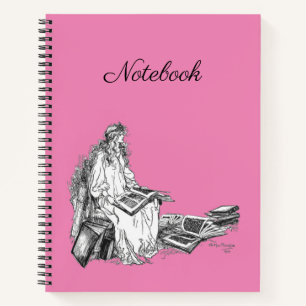 Princess with Books Notebook Notizbuch