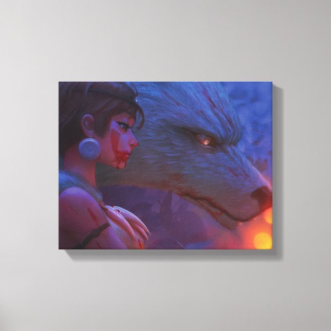 Princess Wolf Premium Leinwand (Glanz) (Vorderseite)