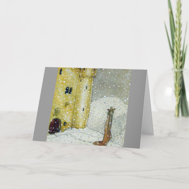 Princessa durch Snowy-Schloss Feiertagskarte (Vorderseite)