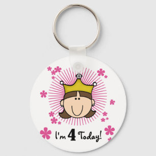 Princesss 4. Geburtstagsgeschenke und Geschenke Schlüsselanhänger