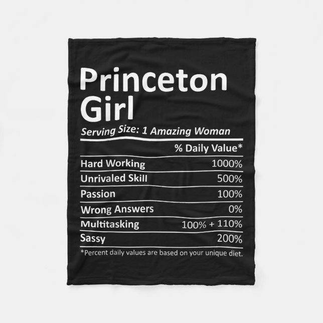 Princeton Girl Nj New Jersey Funny City Home Roots Fleecedecke (Vorderseite)