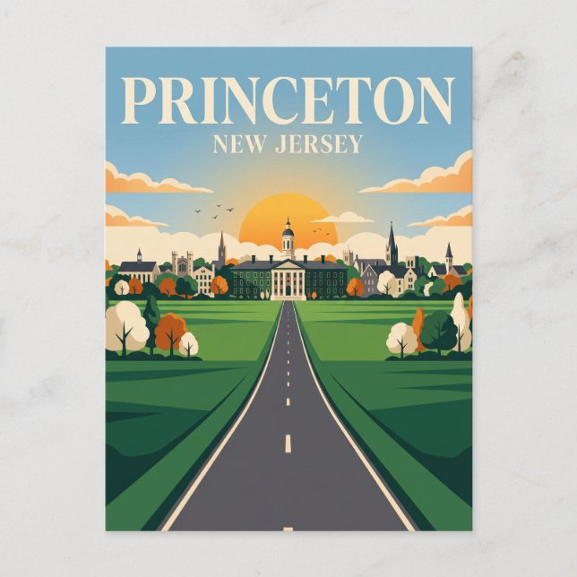 Princeton New Jersey Postkarte (Vorderseite)