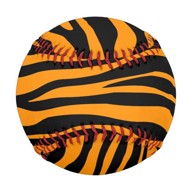 Princeton Orange Zebra Print Baseball (Vorderseite)