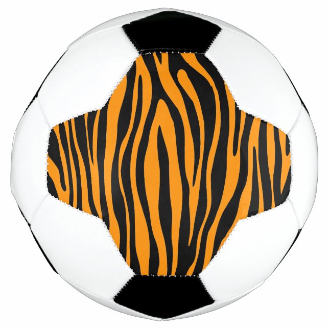 Princeton Orange Zebra Print Fußball (Vorderseite)