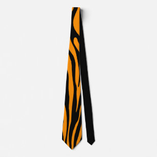 Princeton Orange Zebra Print Krawatte