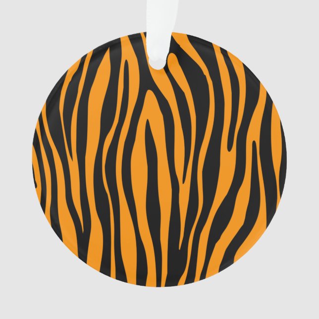 Princeton Orange Zebra Print Ornament (Vorderseite)