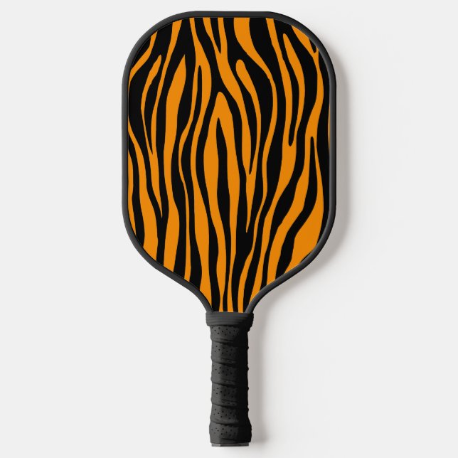 Princeton Orange Zebra Print Pickleball Schläger (Vorderseite)