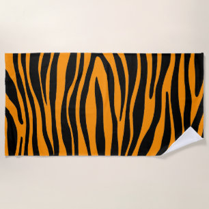 Princeton Orange Zebra Print Strandtuch