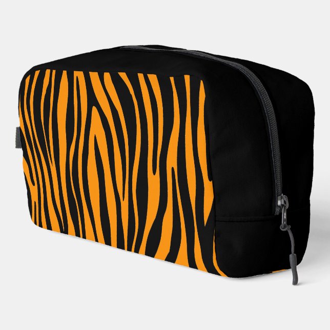 Princeton Orange Zebra Print Waschbeutel (Rechte Ecke)